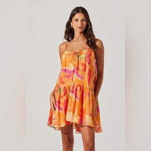 Astr Multicolor Sundress with Orange Accents